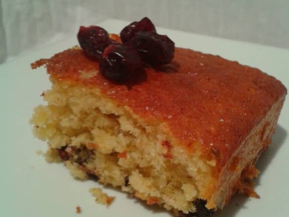 Gâteau Léger Cranberries Pépites de Chocolat