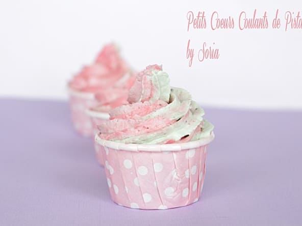 Petit coeur coulant de pistache