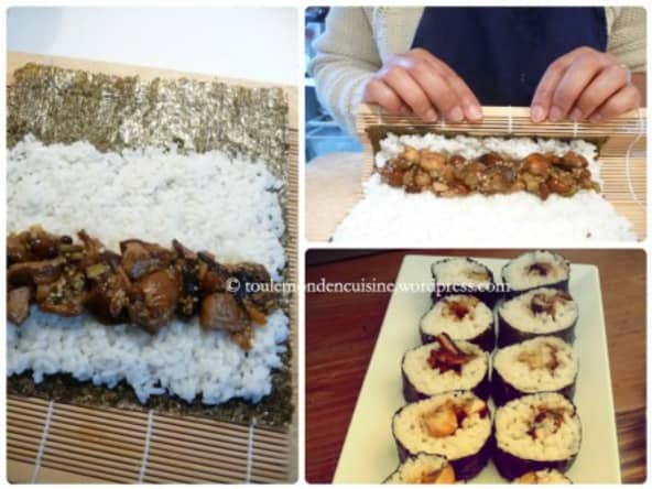 Makis végétariens aux champignons