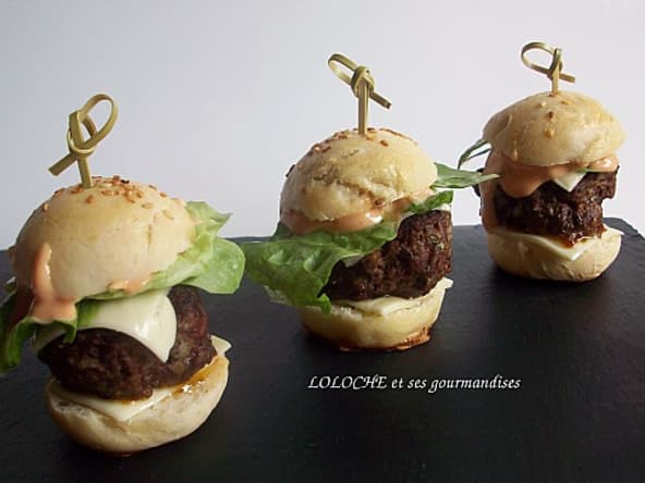 Mini-hamburgers pour l'apéritif