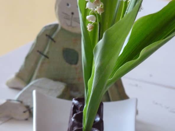 Petits pots de chocolat pour brin de muguet