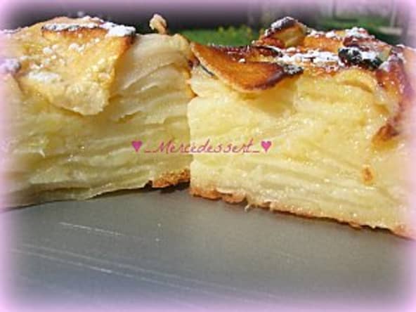 Gâteau invisible citronné aux pommes