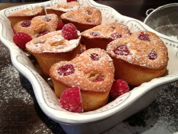 Les financiers aux framboises
