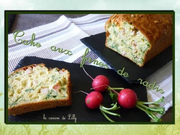 Cake aux fanes de radis