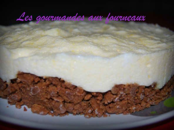 Mousse glacée au citron sur lit de speculoos