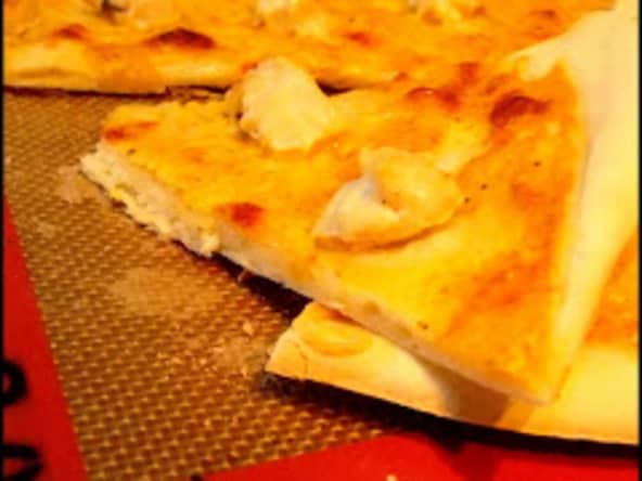 Pizza poulet curry