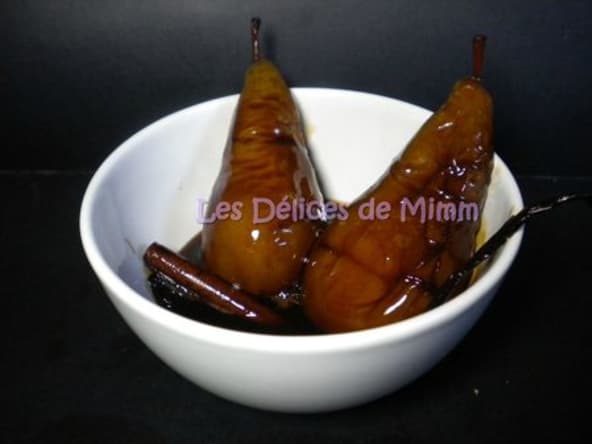 Poires cuites au sirop de Liège