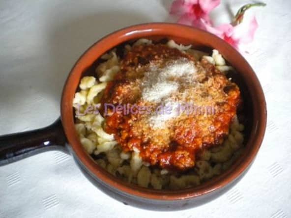 Spätzle à la bolognaise