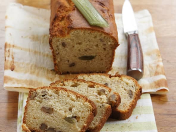 Cake macaron, angélique et noix
