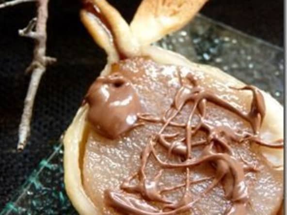 Poires "coquées" accompagnées de Nutella
