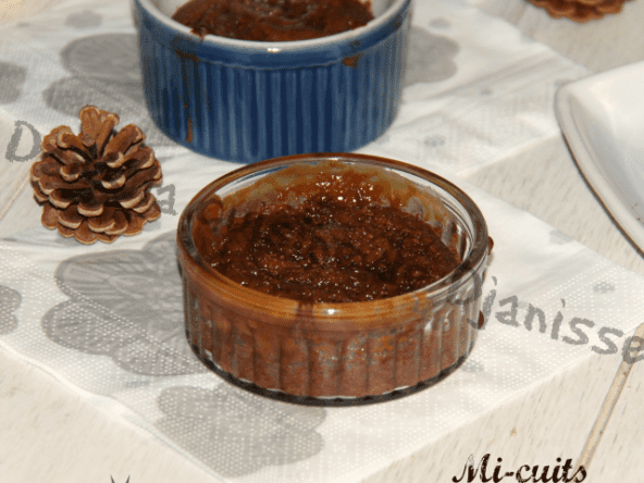 Mi-cuit au chococolat et caramel au beurre salé