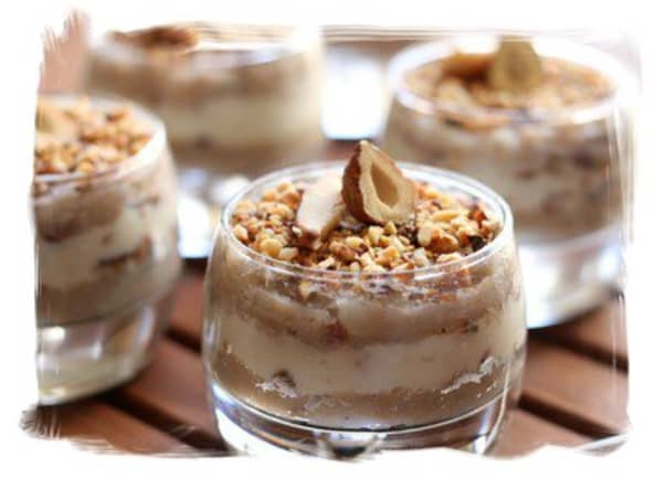 Verrines raffinées de topinambours aux marrons