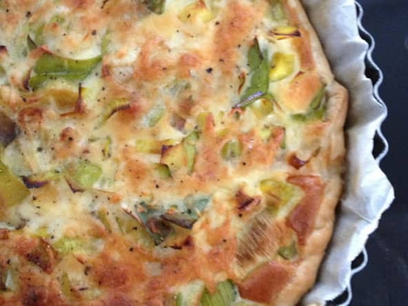 La tarte aux poireaux et au mascarpone