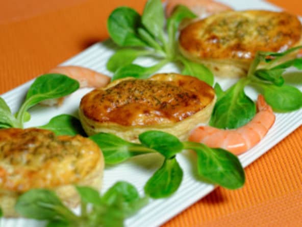 Petit flan de tarama aux crevettes