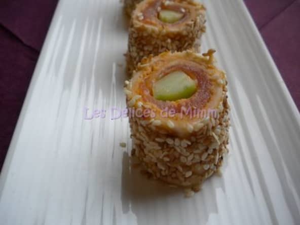 Petits roulés au saumon