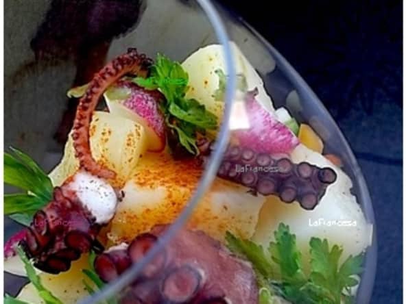 Verrine de poulpe à l'espagnole