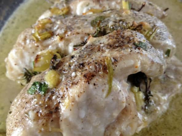 Le mérou rôti aux herbes et au citron