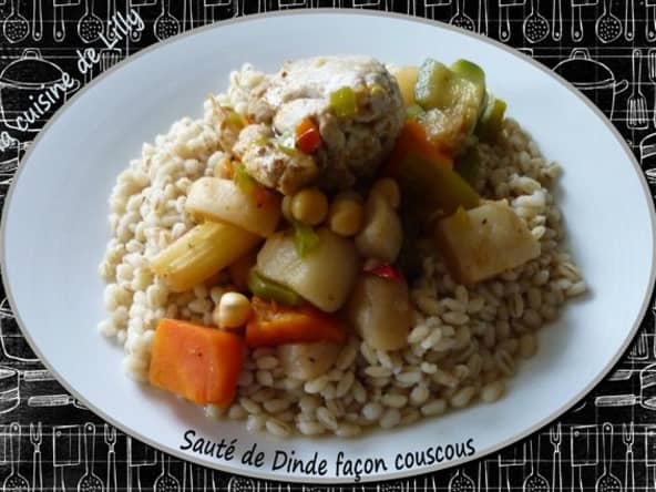 Sauté de dinde, façon couscous