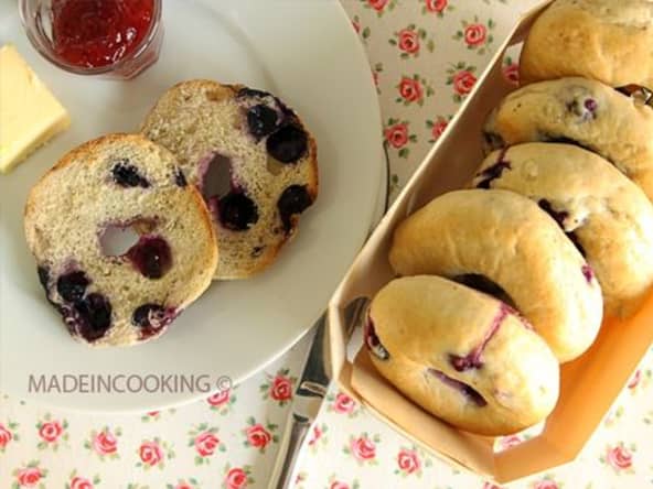 Bagels aux myrtilles