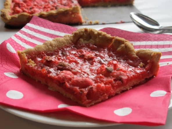 tarte aux pralines roses