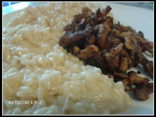 Risotto crémeux aux girolles fraîches