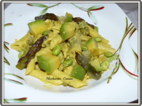 Penne à la Crème Anglaise Safranée et « Verdure »