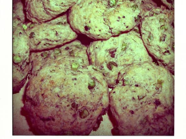 Cookies aux sardines et petits pois