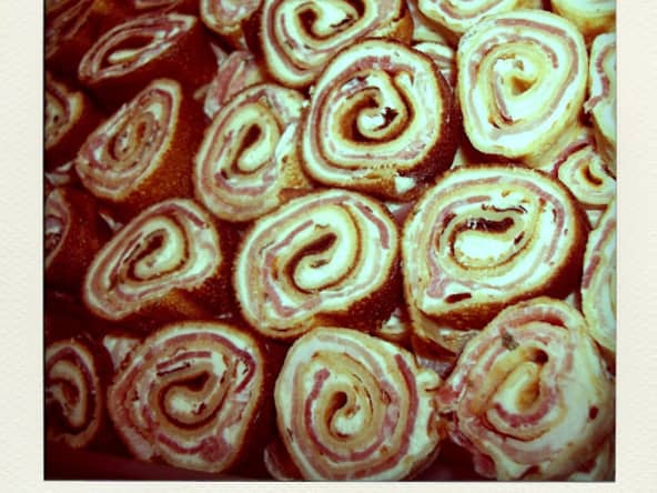 Crêpes roulées jambon cru et ricotta