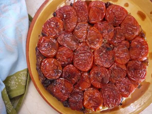 Tarte tatin aux tomates rôties