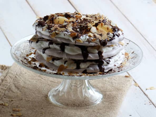 Pavlova poire et chocolat