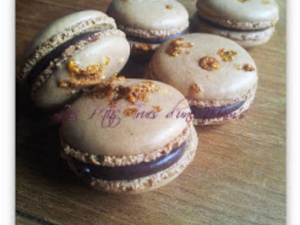 Macarons chocolat-nougatine