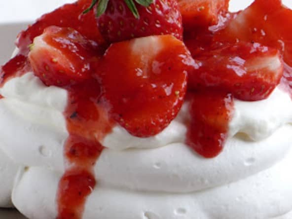 Pavlova aux fraises