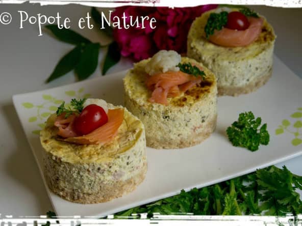 Cheesecake saumon persillade et chou fleur