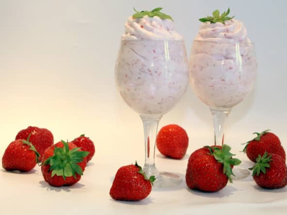 Mousse de fraises rapide