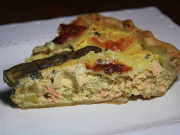 Tarte au saumon et aux asperges vertes