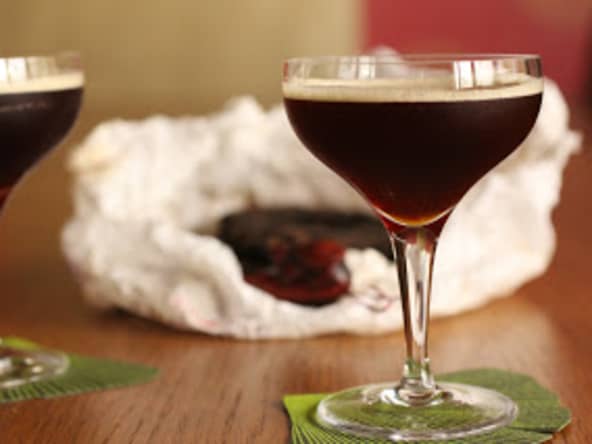 Cocktail au thé Pu-Erh et au cacao
