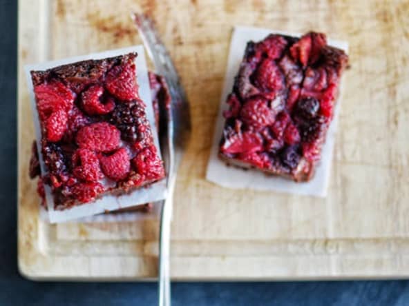 Brownie aux fruits rouges