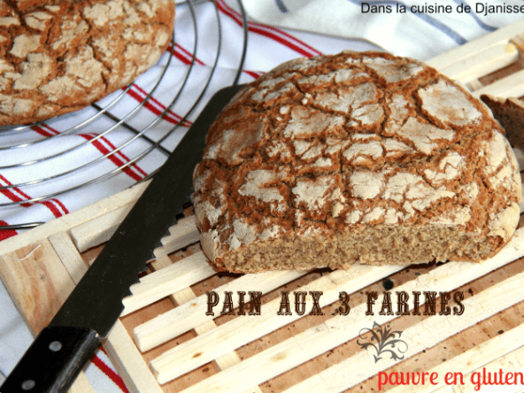 Pains aux 3 farines, pauvre en gluten