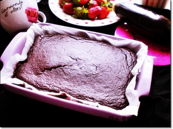 Fondant au chocolat à la purée d'aubergine