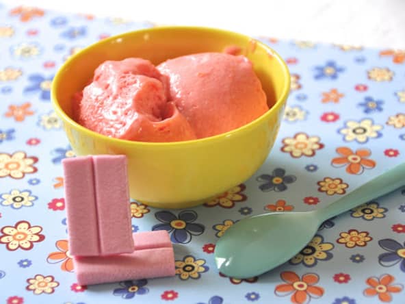 Glace aux chewing-gum Malabar sans sorbetière