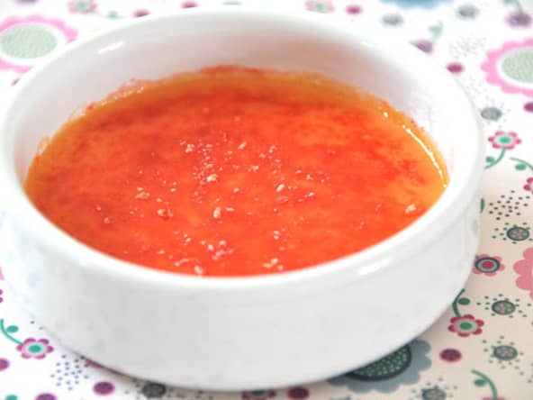 Crème brulée au sucre de fraises Tagada