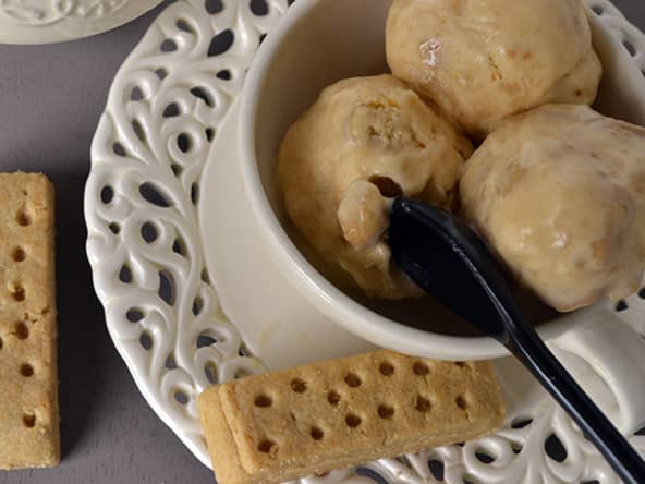Glace mascarpone vanille-shortbread