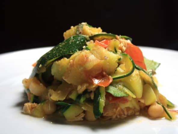 Tagliatelles de courgettes à la Dukkah