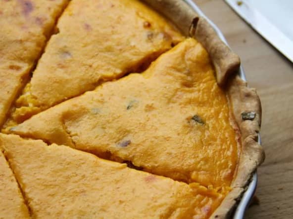 Tarte à la courge butternut et au romarin