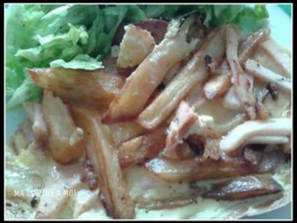 Savoureuse omelette aux restes de frites