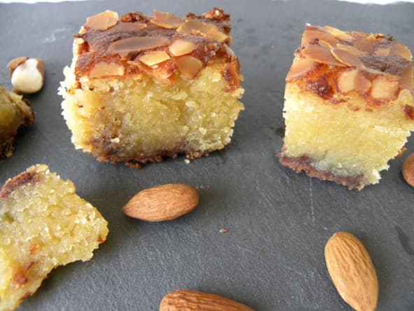 Fondant aux amandes et pépites de chocolat