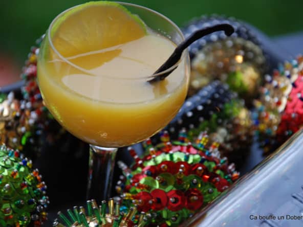 Punch au Rhum ambré, lait de Coco et Vanille