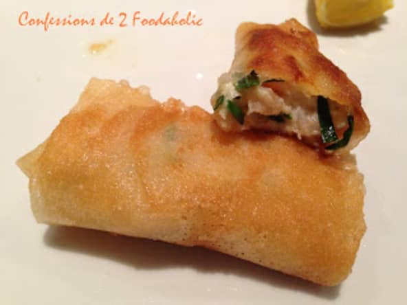 Bricks aux crevettes et ciboulette