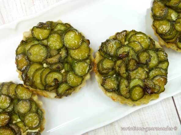 Tatins de courgettes au thym et au miel