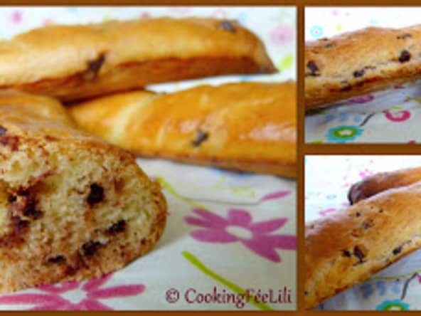 Baguettes viennoises aux pépites de chocolat